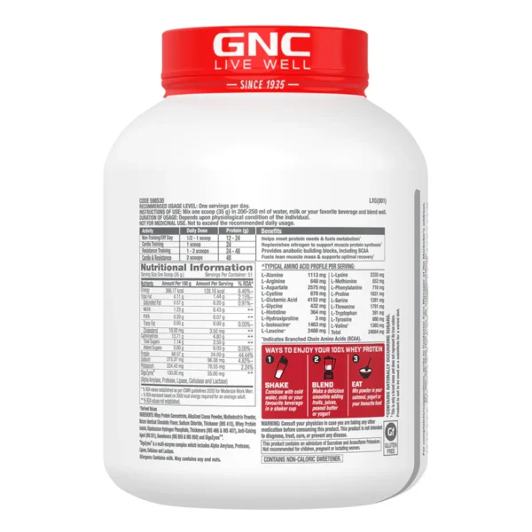 GNC 100% Whey Protein - Image 3