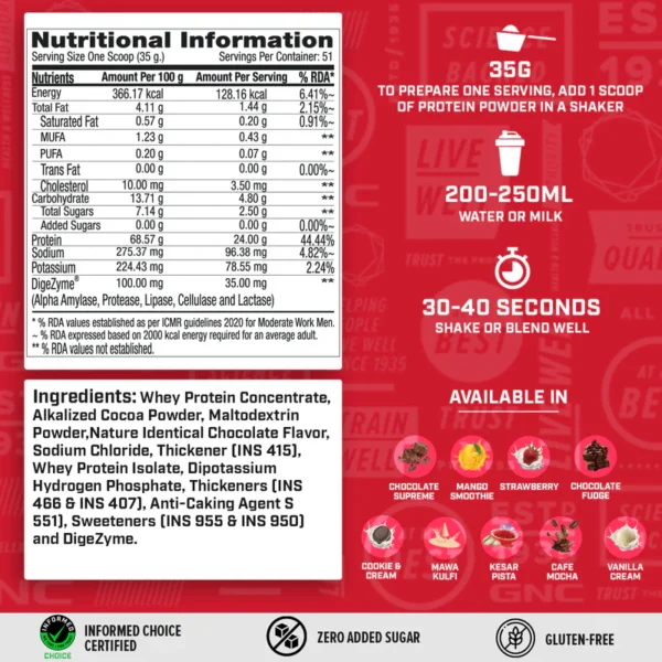 GNC 100% Whey Protein - Image 2